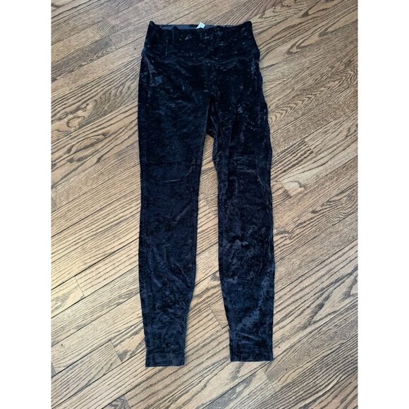 NWOT Lululemon Wunder Lounge Tight Crushed Velvet Black Size 8 - Picture 1 of 4